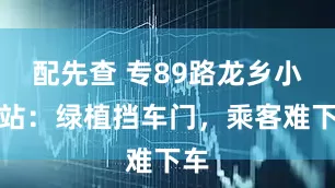 配先查 專89路龍鄉(xiāng)小區(qū)站：綠植擋車門，乘客難下車